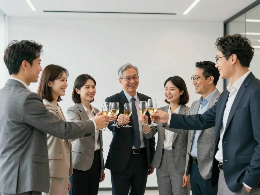 Professional celebrating success and achievement