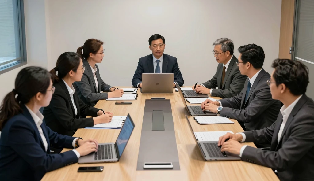 Team collaboration meeting with strategic planning