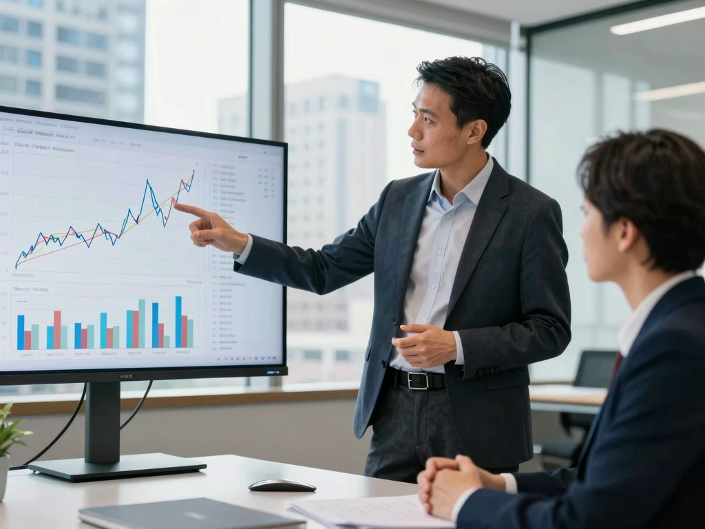 Consultant providing guidance to professional client