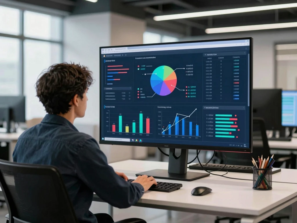 Business analytics showing productivity improvements